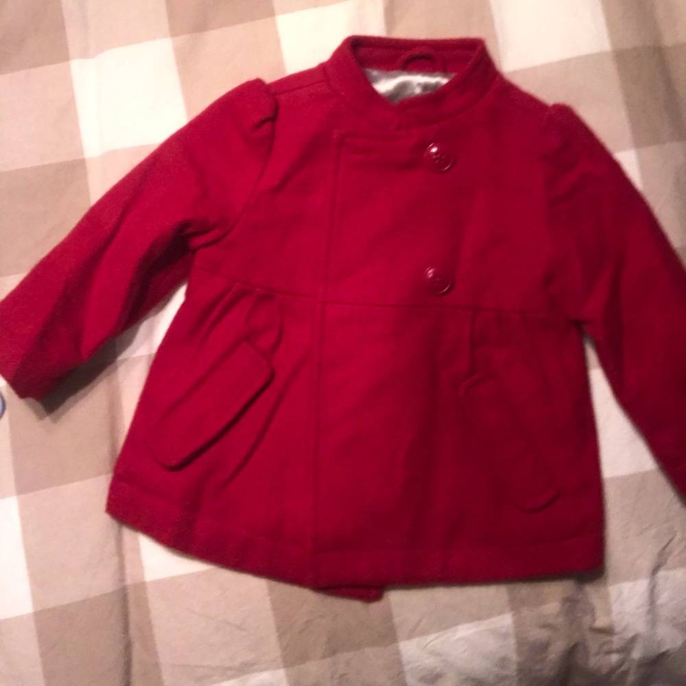 18 month red pea coat